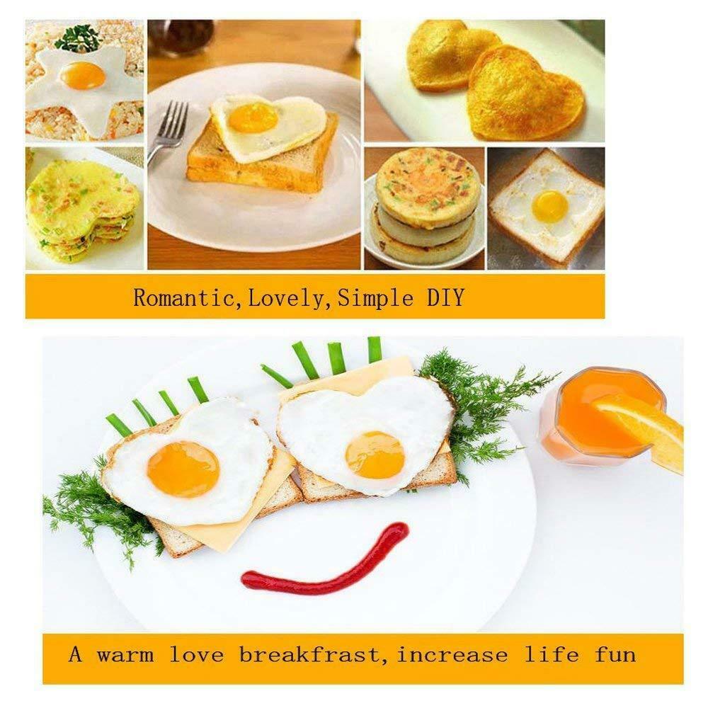 4Pcs Fried Egg Non Stick Stainless Steel Pancake Ring Mold Cooking Kitchen Tools