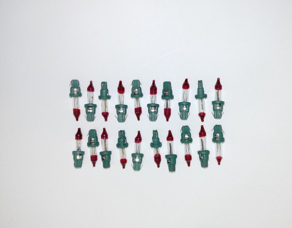 20 Style D Mini Bulb Flashers Christmas Tree Lights Replacement Bulbs 2.5 V .425