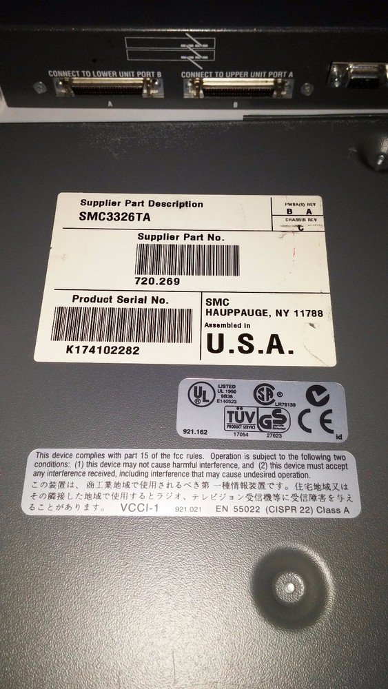 SMC TigerStack SMC3326TA & SMC3326TC 10/100 Multi Segment Stackable Hubs