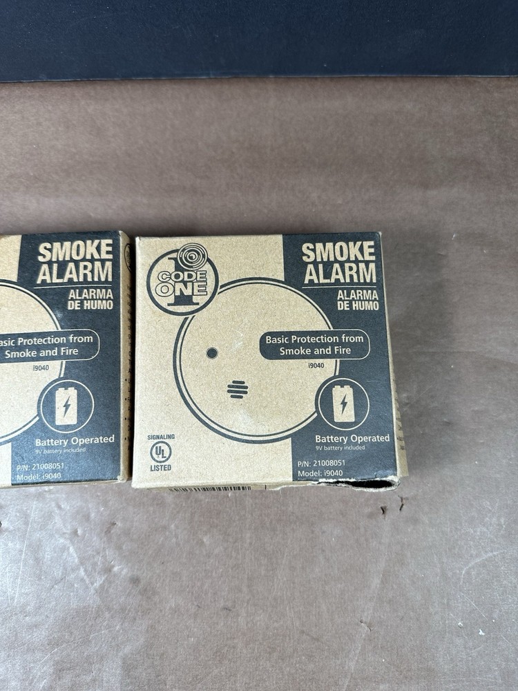 -3 New KIDDE Smoke Alarms Code One I9040 With 9V Battery Fire Sentry 21008051
