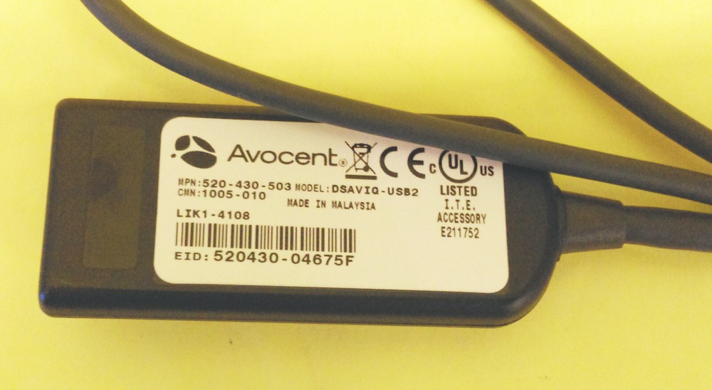 NEW Avocent DSAVIQ-USB2 KVM Switch USB2 Virtual Media Module Cable SIM NIB