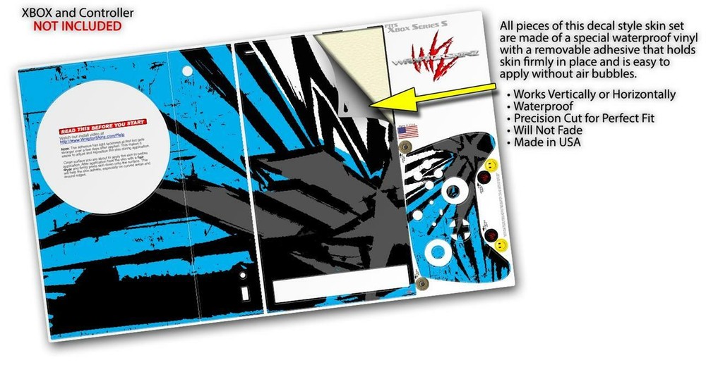 Skins XBOX Series S Console Controller Baja 0040 Blue Medium