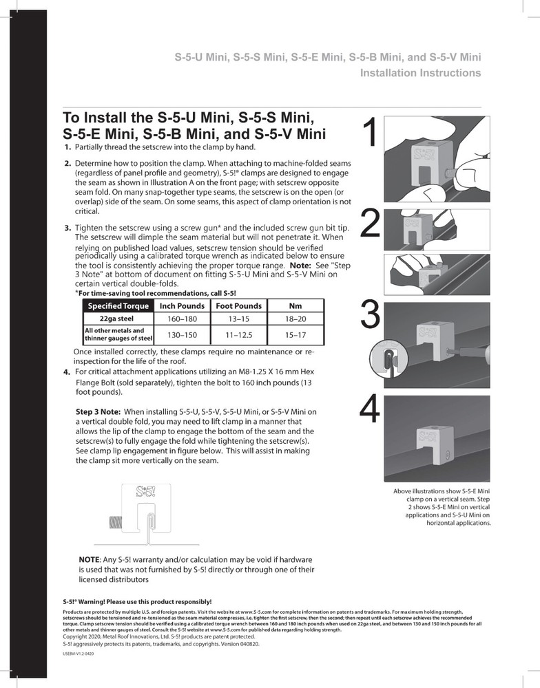 S-5! S-5-S Mini Clamp