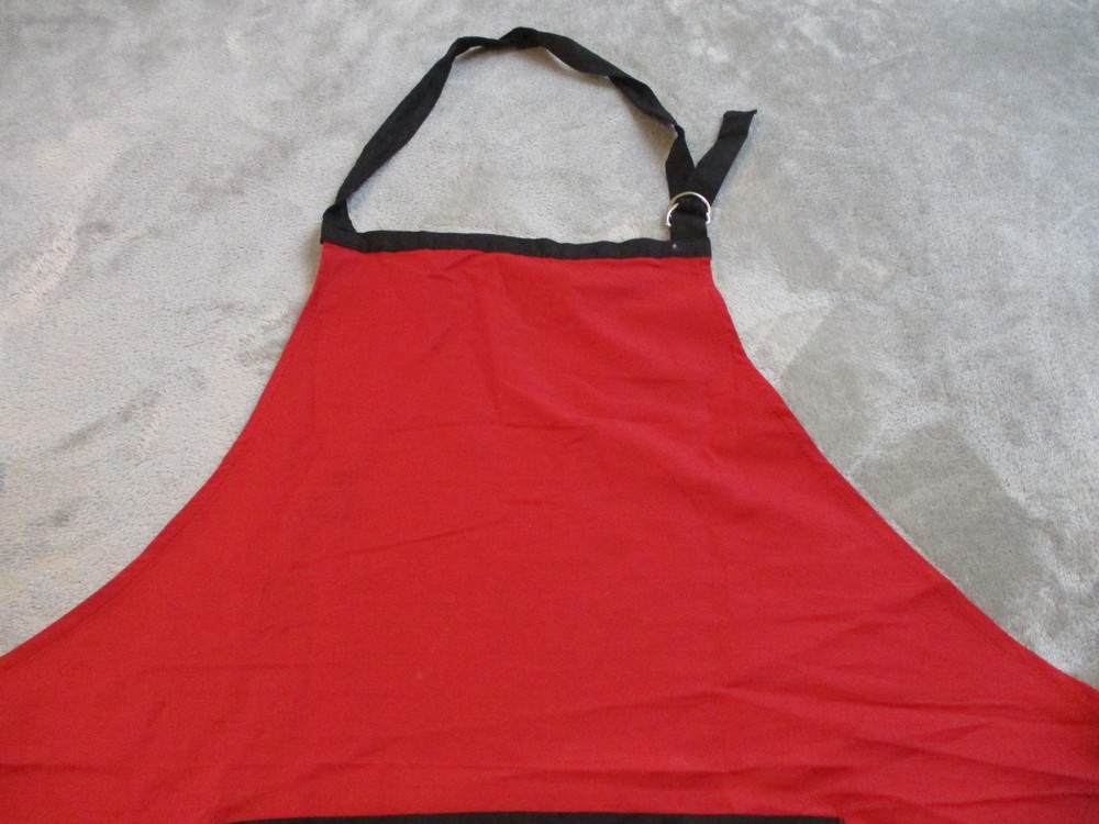 Vintage Canada Maple Leaf Bib Apron Red Cotton One Size Kitchen