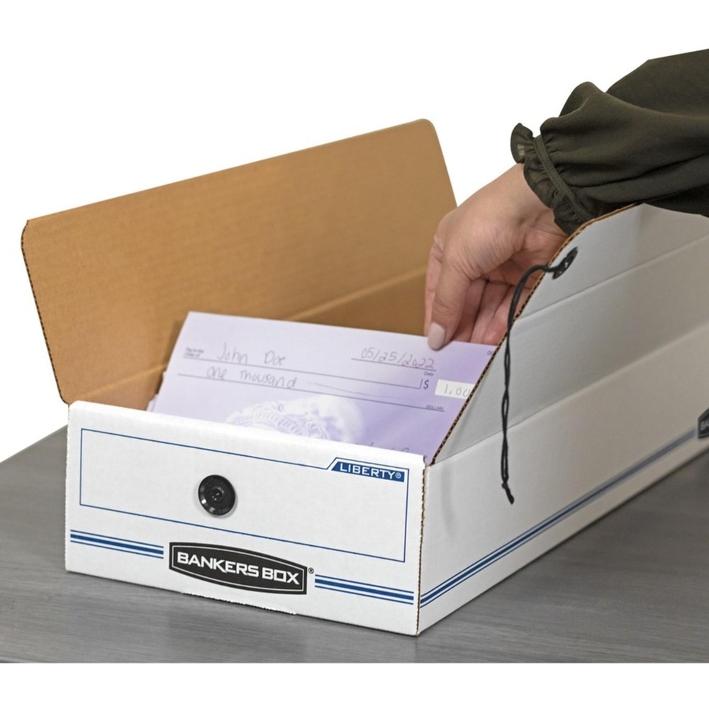 Bankers Box LIBERTY Check and Form Boxes, Standard Set-Up, String and Button, 9