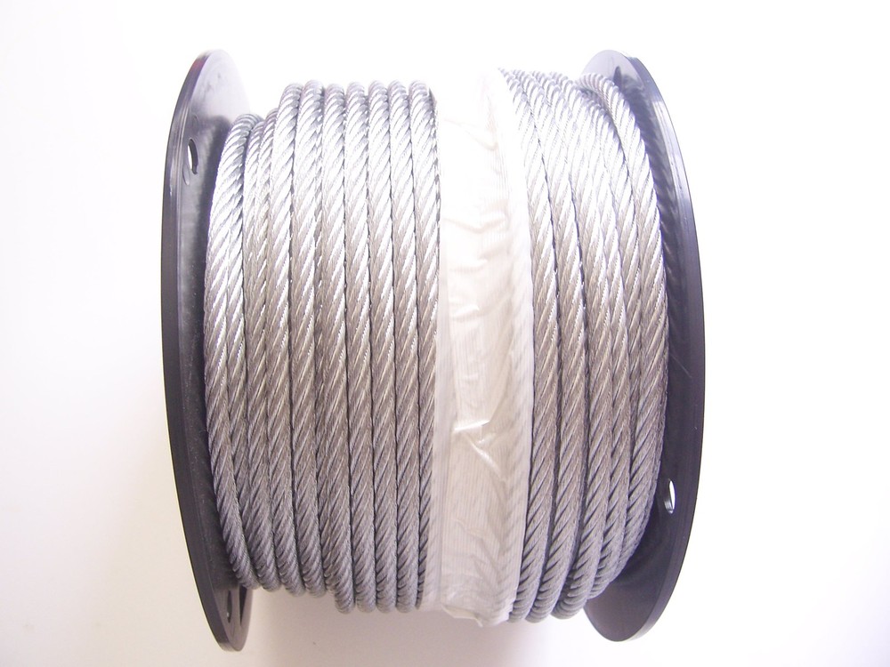 Galvanized Wire Rope Cable  7/32", 7x19, 200 ft reel