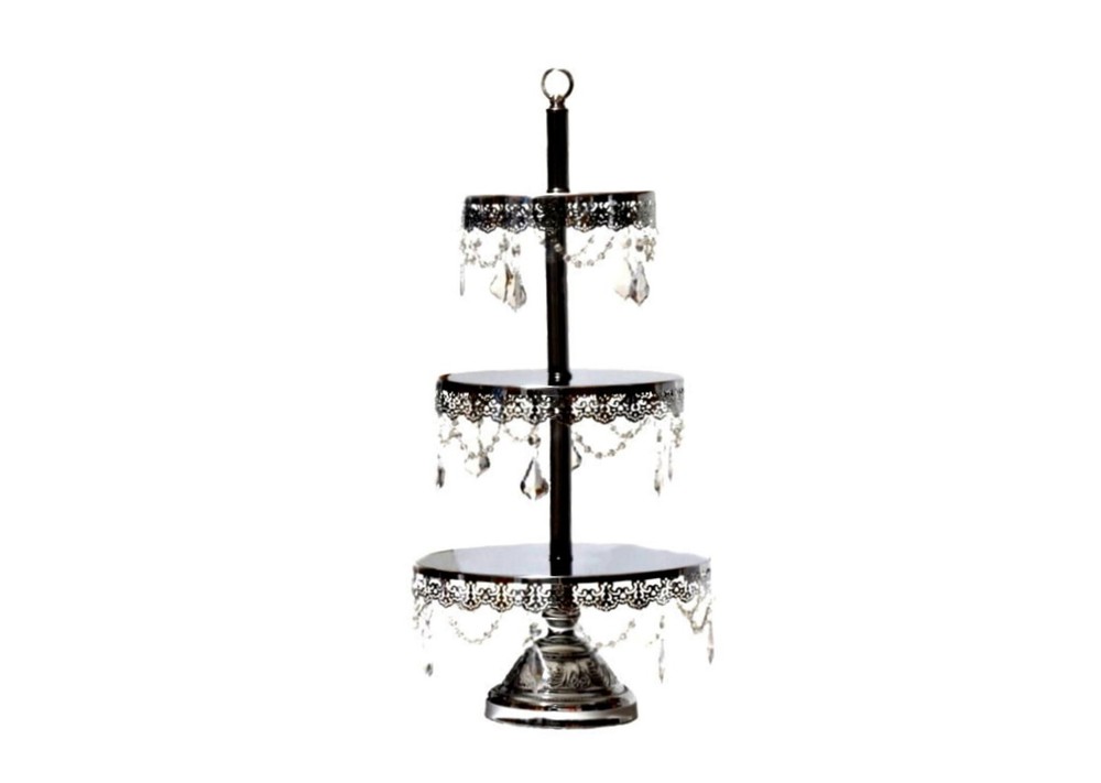 3 tier cupcake stand crystal drops