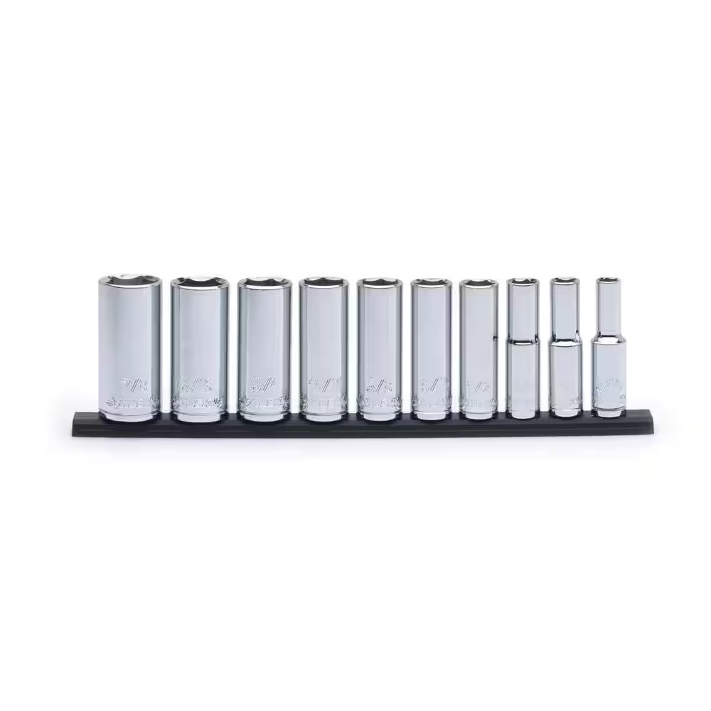 3/8 In. Drive Deep SAE Socket Set (10-Piece)
