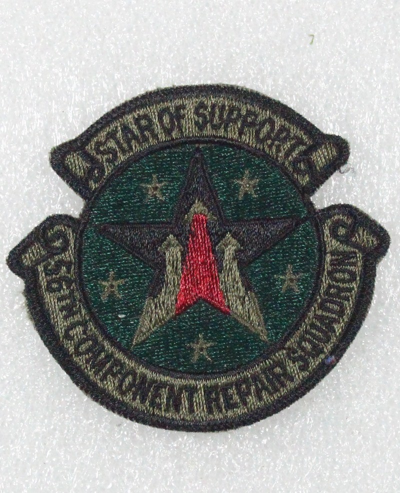USAF Air Force Patch: 56th Component Repair Squadron "Star of Support" subdued