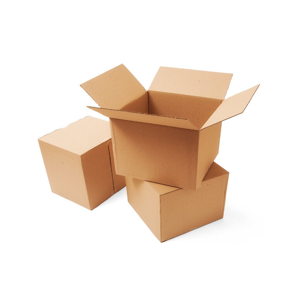10 9x9x9 Kraft Brown Corrugated Shipping Boxes Multi-Depth 48 ECT Double-Wall