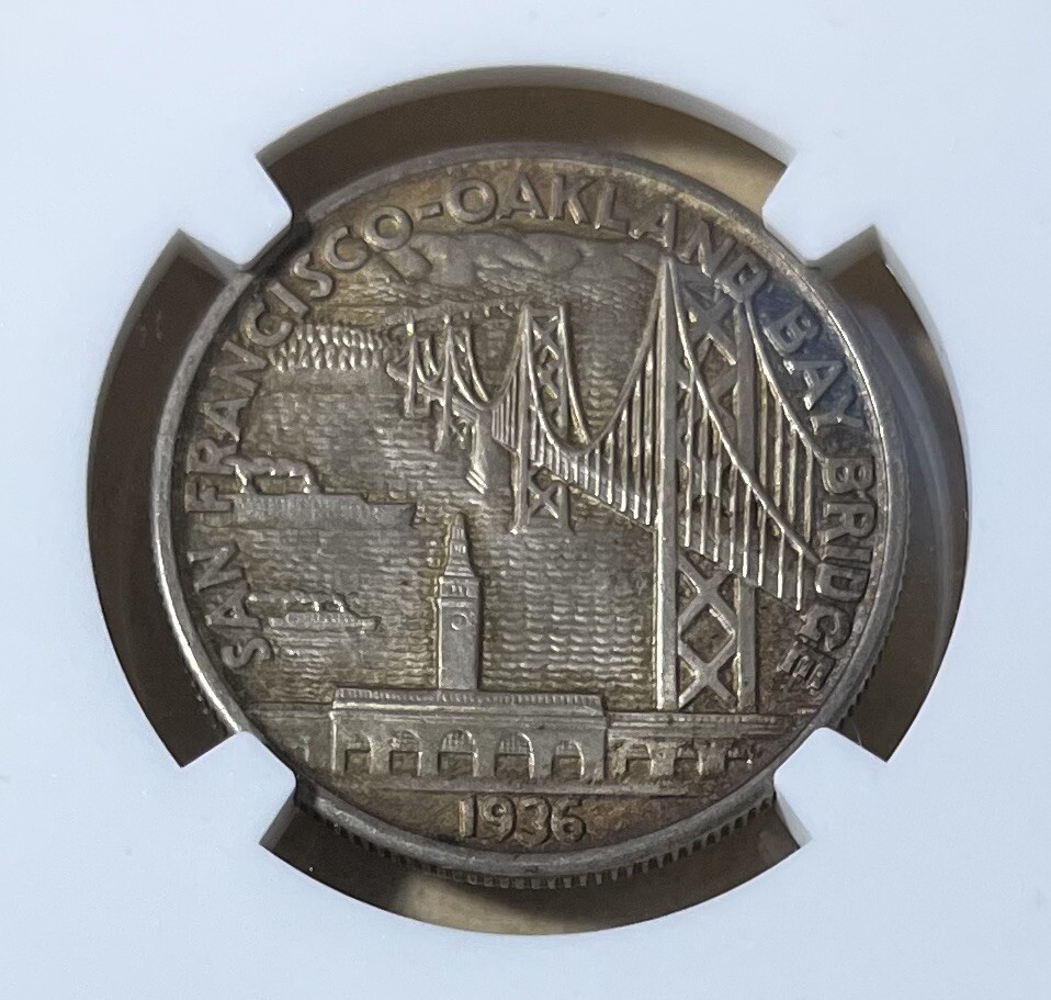 1936 S NGC MS64 Bay Bridge Commemorative Silver Half Dollar