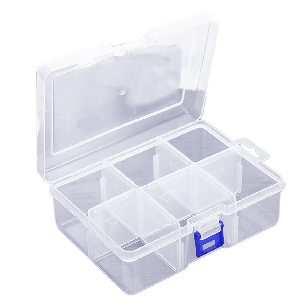 6 Grids Compartment Plastic Storage Box for Screw Holding and Organization