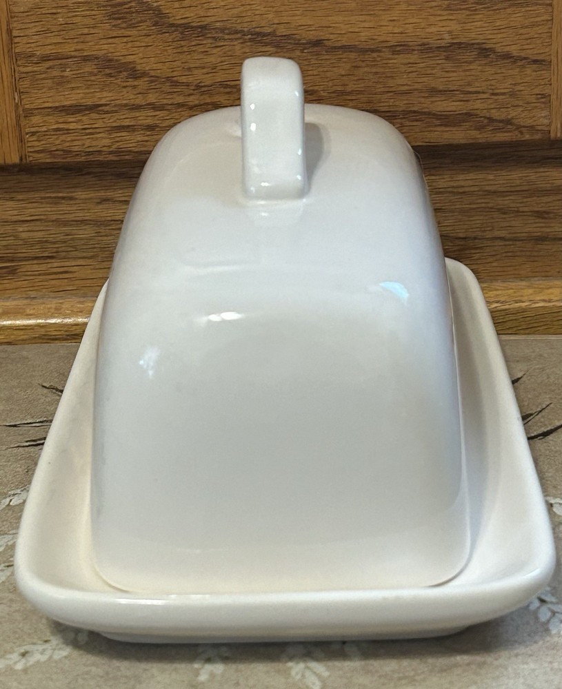 RAE DUNN Script SPREAD Covered Butter Dish Plate