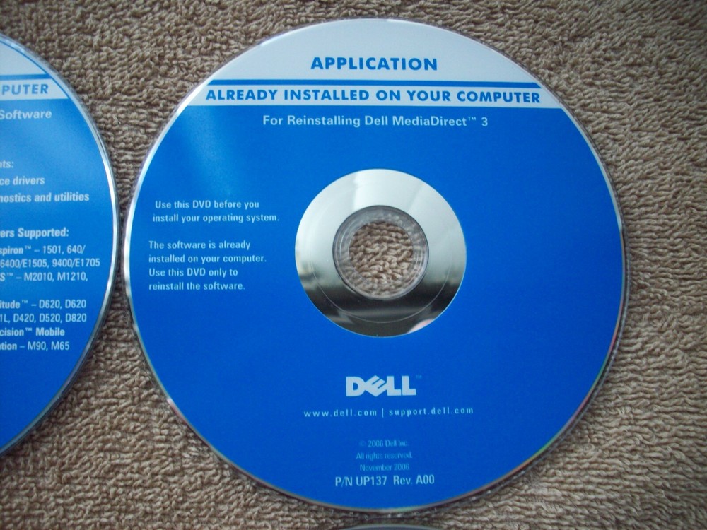8 Dell Cds Discs For Applications-Drivers & Utilities-Monitors-Operating System