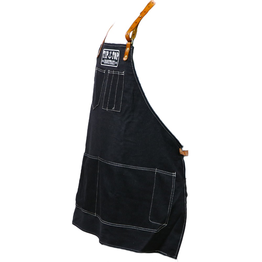 Authentic TIP TOP Barber's Black Denim Cutting Apron