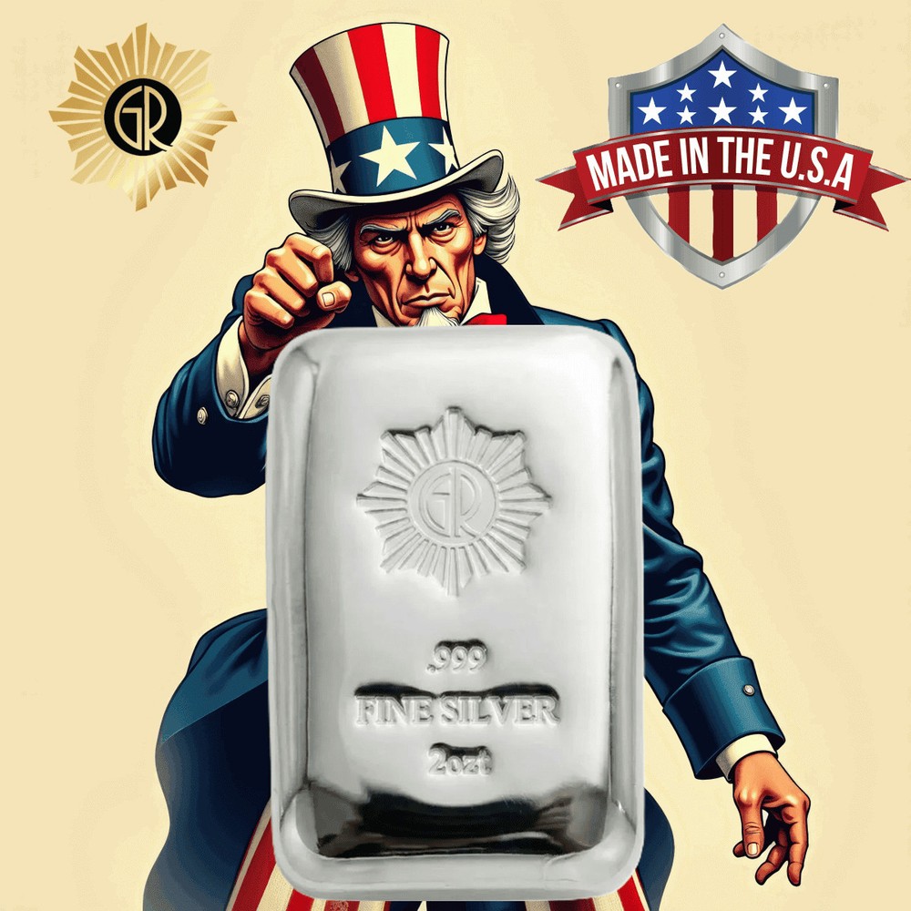 2 oz Silver .999 Polished Cast Bar