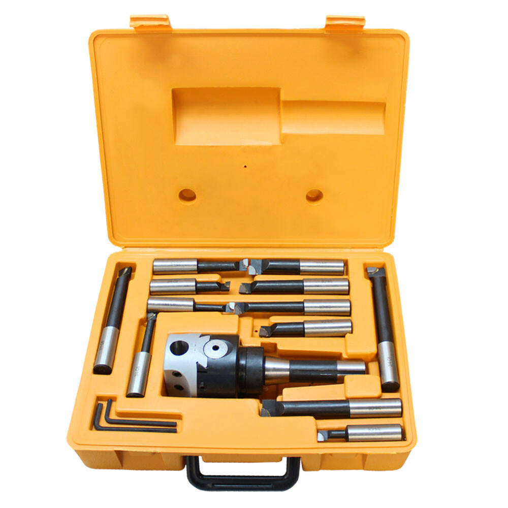 3'' Boring Head R8 Shank With 12 Carbide Boring Bars