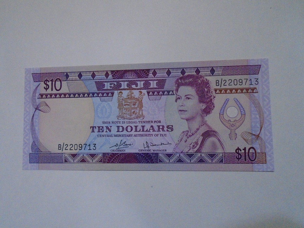 fiji 10 dollars 1980