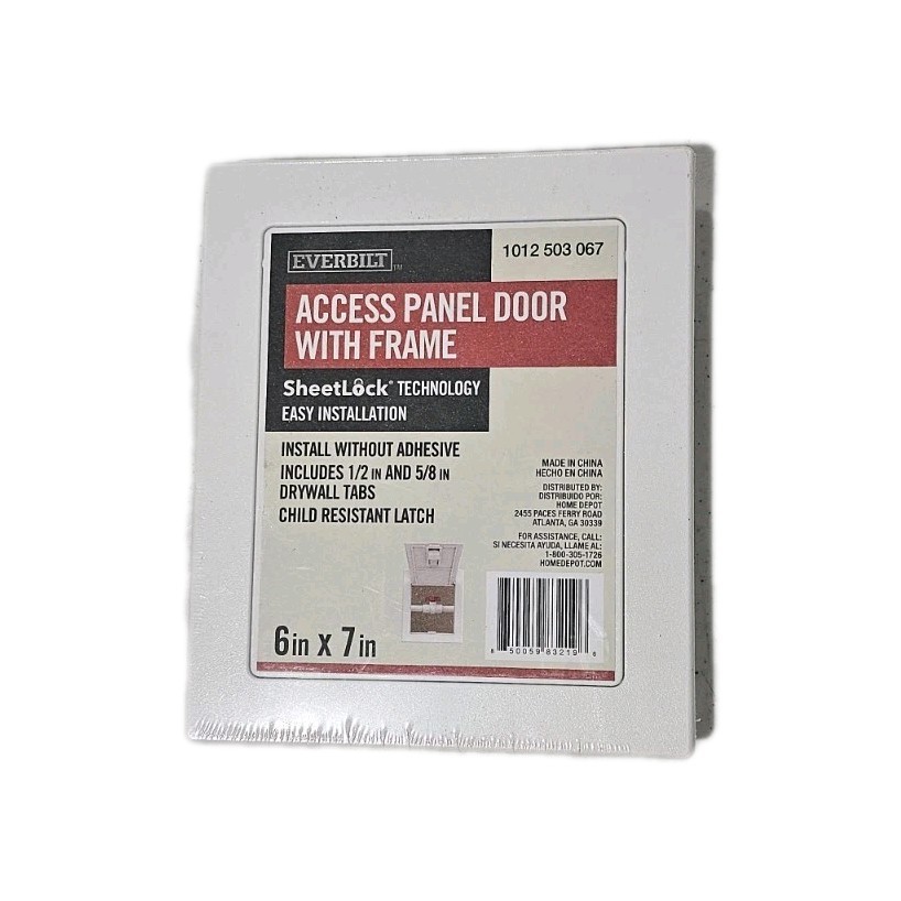 Everbilt Access Panel with Frame and Sheetlock Technology 1/2 & 5/8 Tabs 6" x 7"