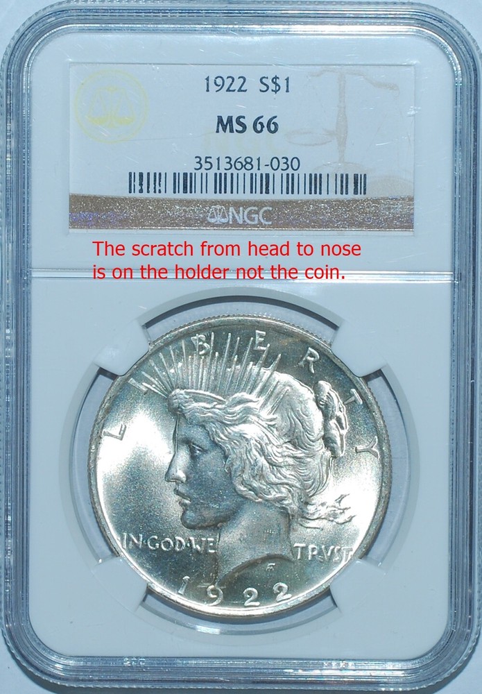 1922 P NGC MS66 Peace Silver Dollar