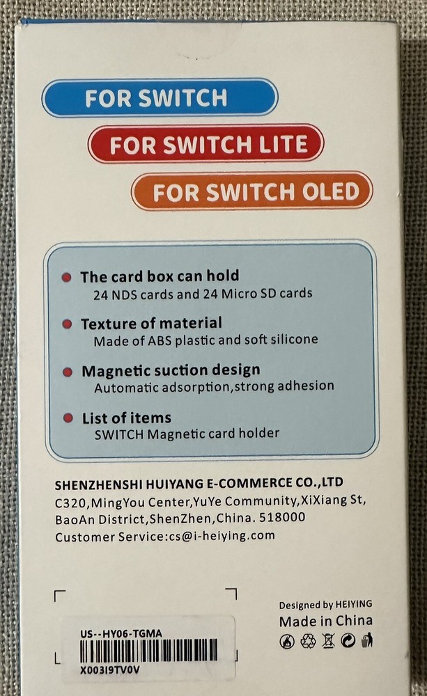 GAME CARD CASE for NINTENDO SWITCH GAMES Micro SD Memory Holds 48 Card Solts