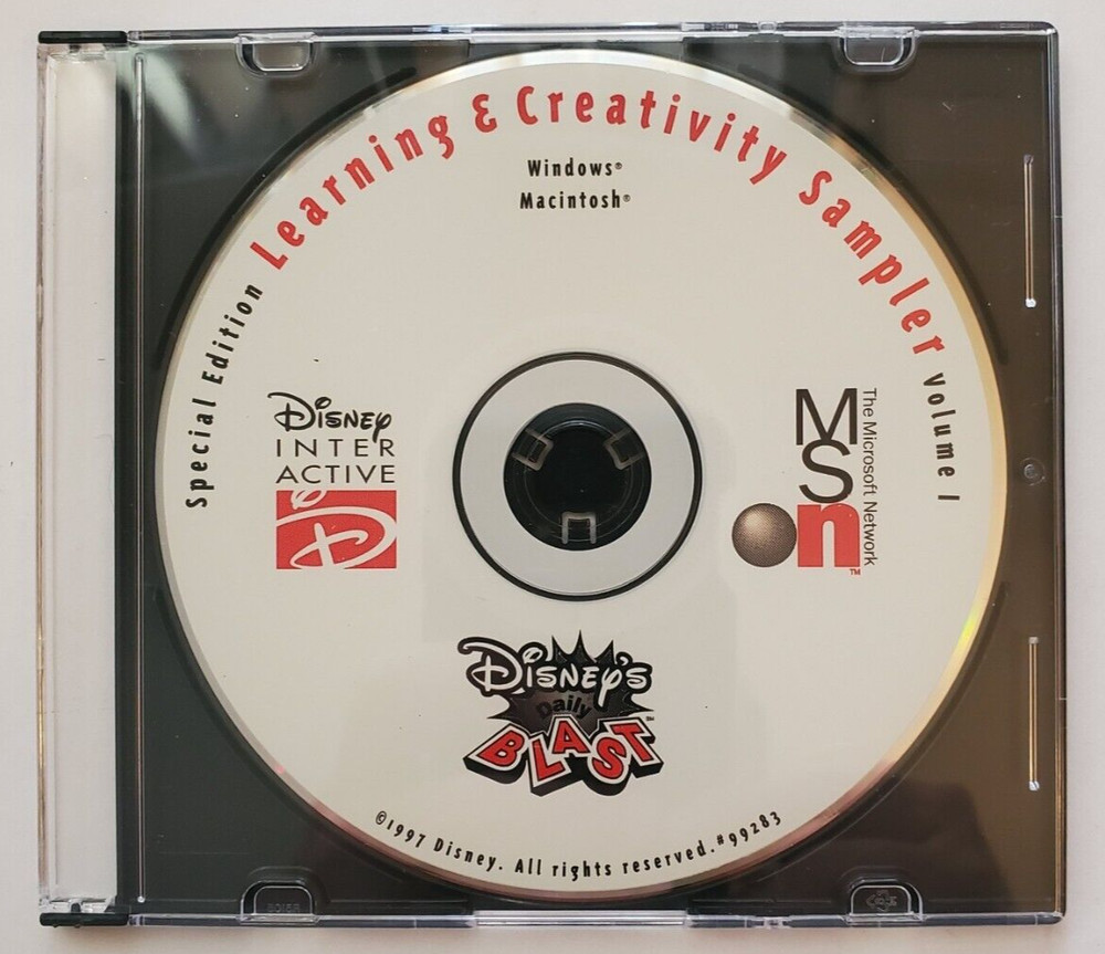 Disney's Daily Blast Learning & Creativity Sampler Vol 1 PC CD-ROM Disc Only