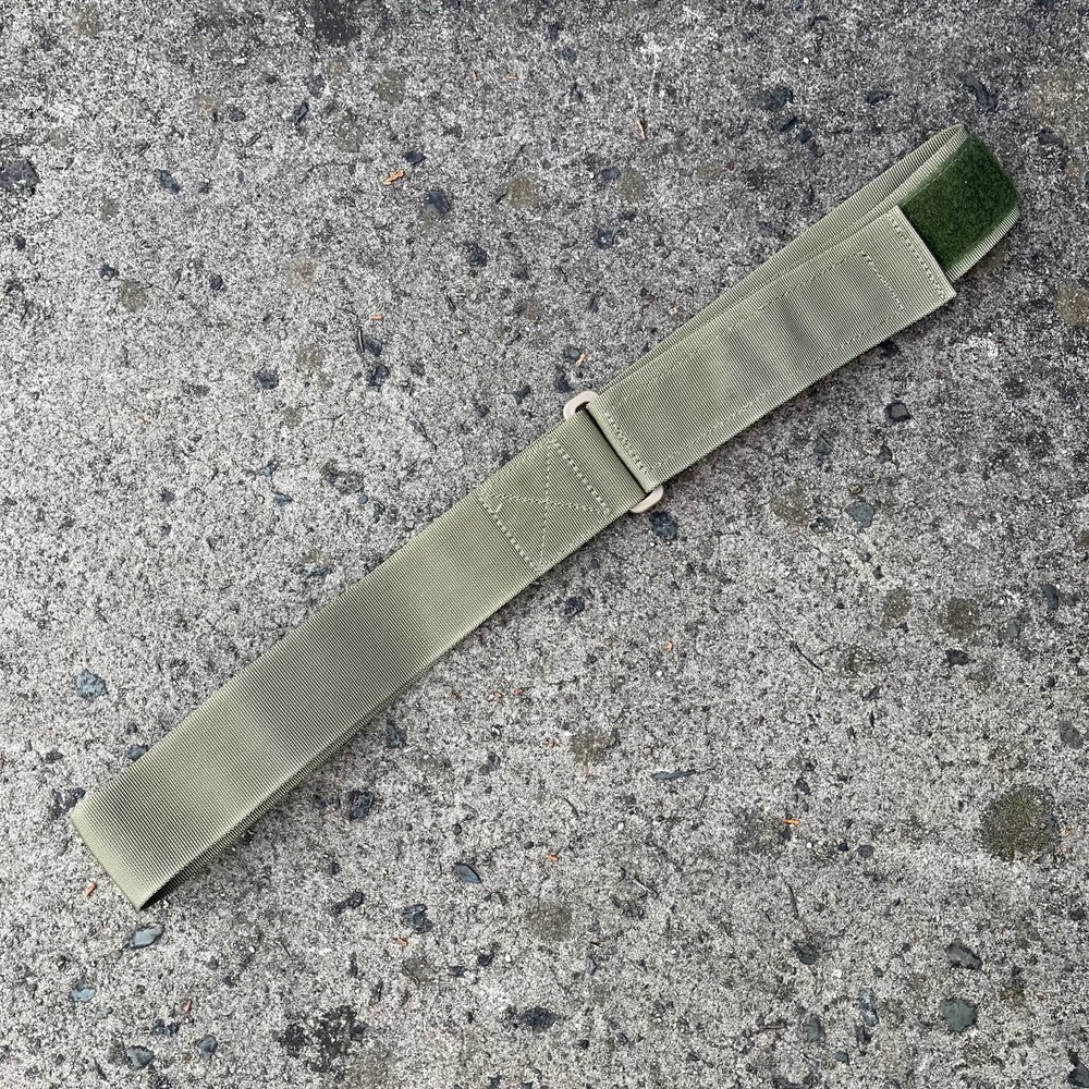 Belt Nylon Light Olive Low Profile Hook, Loop Closure British Army Surplus Issue