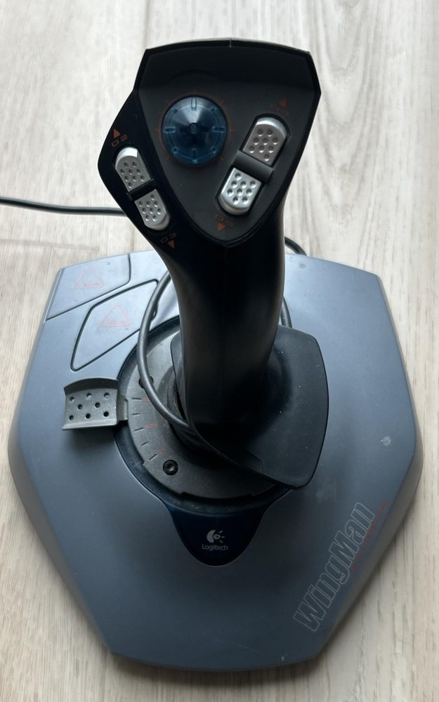 Logitech Wingman Extreme Joystick Controller W Plug, For Flight Sim, Any Console