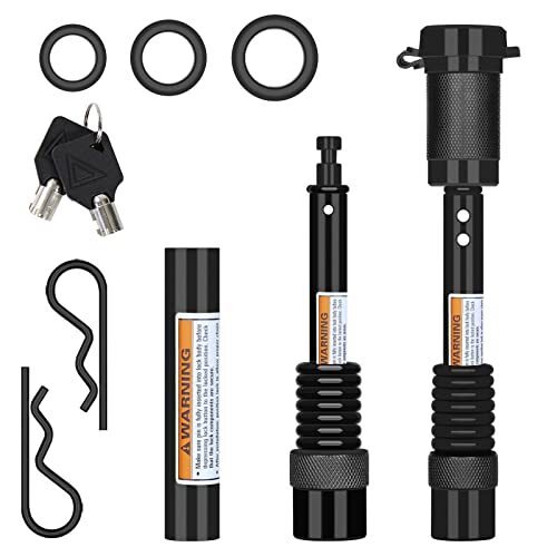 Trailer Hitch Lock Set Solid Locking Hitch Pin with 5/8" and 1/2" Dia 4" Long...