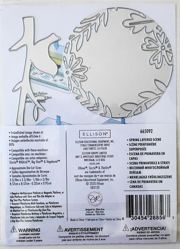 Sizzix Thinlits Olivia Rose Spring Layered Scene 5 Dies New