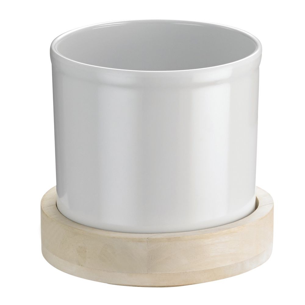 HUBERT Mango Light Wood Display Riser - 7"Dia x 2"H