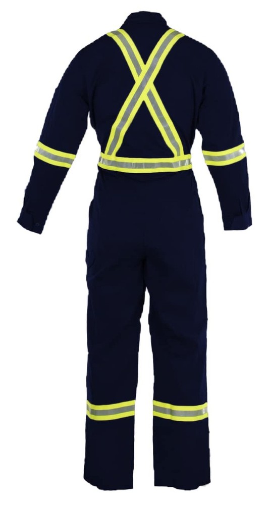 Flame Resistant FR High Visibility Hi Vis Coverall Medium Black