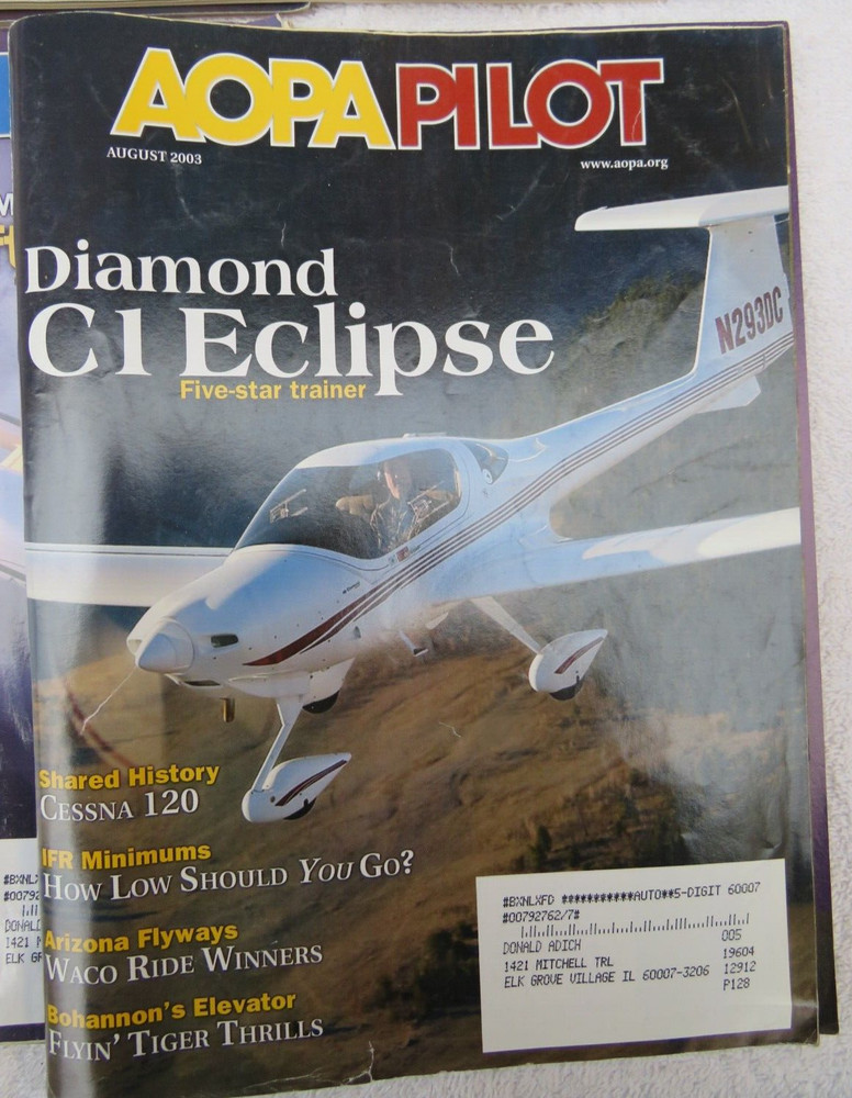 12 Issues 2003 AOPA Pilot Magazine - January to December