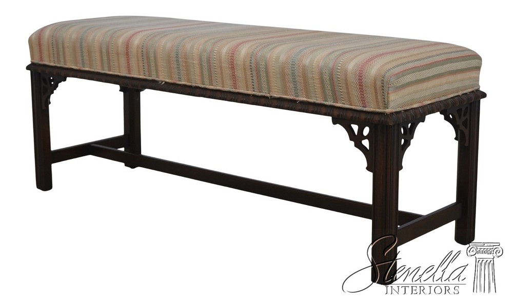 72502:  DREXEL HERITAGE Mahogany Chippendale Style Window Bench