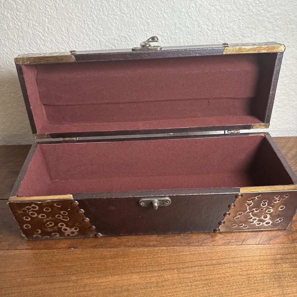 Rustic Tooled Carrying Case Wine Box