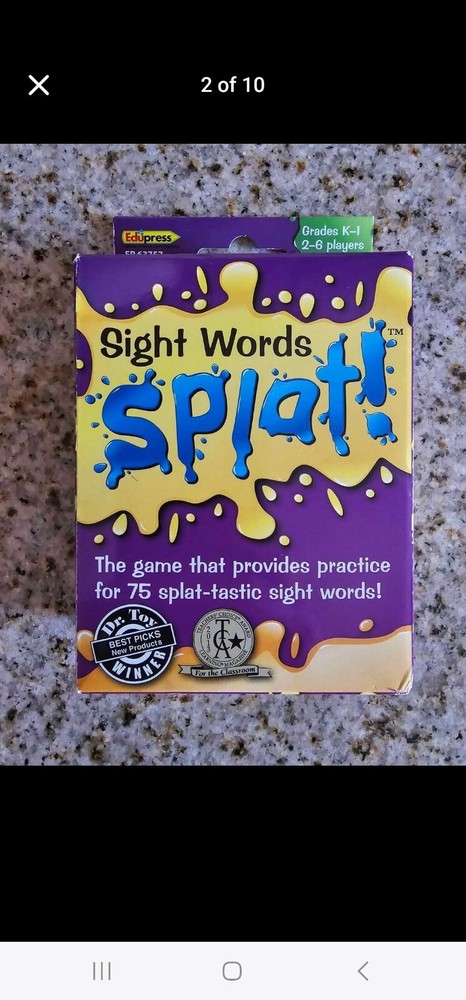 SPLAT! Sight Words Grades K-1, 2-6 playeers