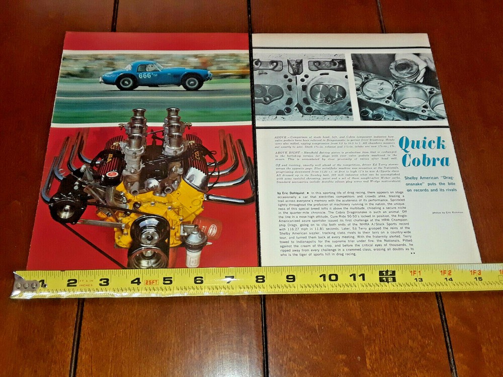 1964 SHELBY COBRA DRAGONSNAKE ORIGINAL ARTICLE