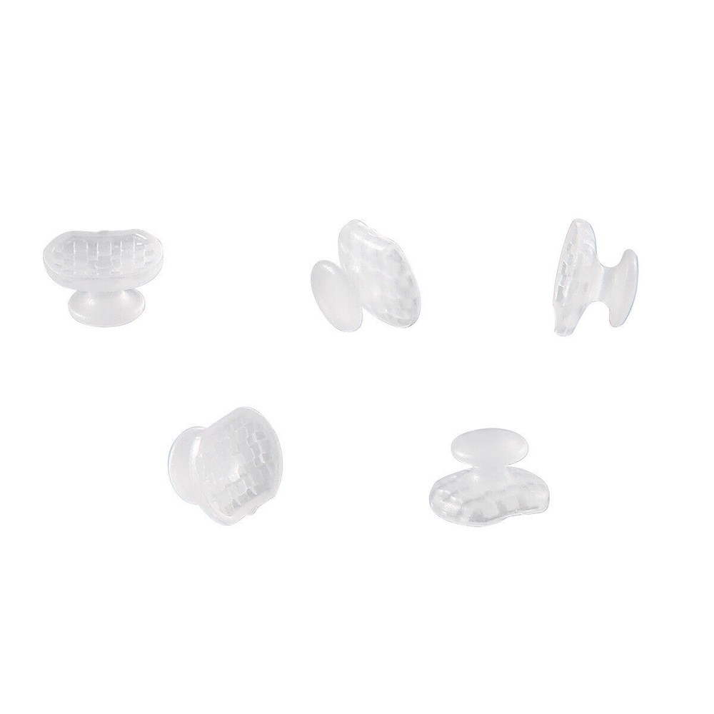 10Pc/Bag Dental Transparent Bondable Clear Lingual Button Round/Rectangular Base
