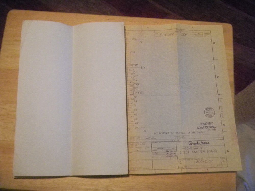 ASTRO BLASTER SCHEMATIC ONLY   SEGA  ARCADE GAME  MANUAL