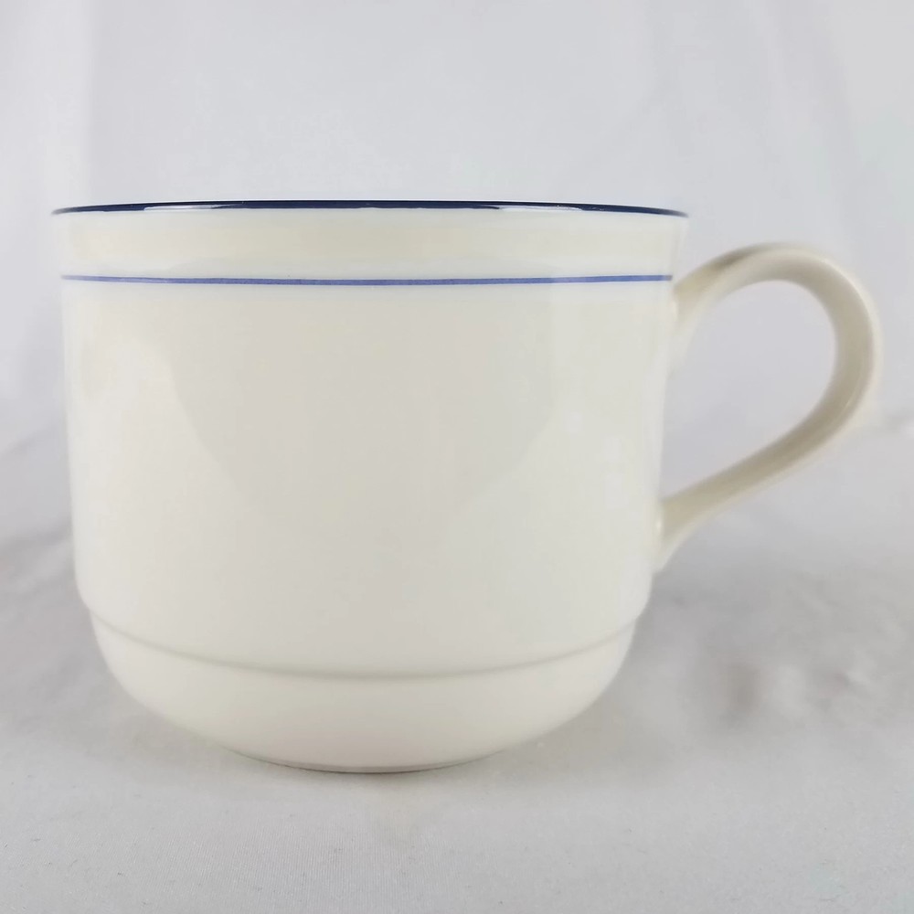 Lenox Chinastone BLUE PINSTRIPES Flat Cup