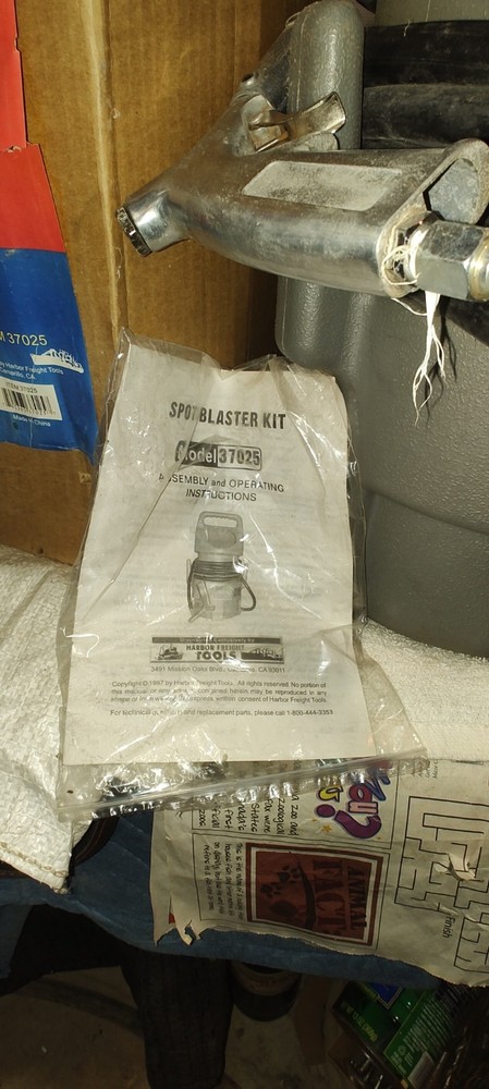 Harbor Freight Sand Blast Kit Item 37025