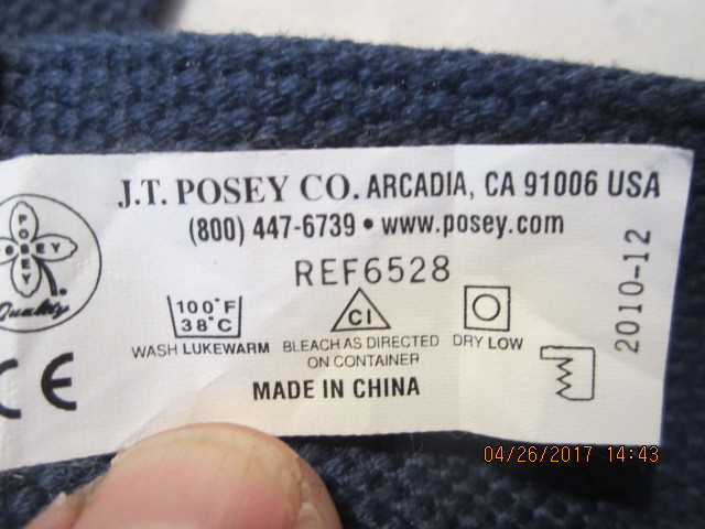 Preowned 52" Blue Canvas Posey Belt