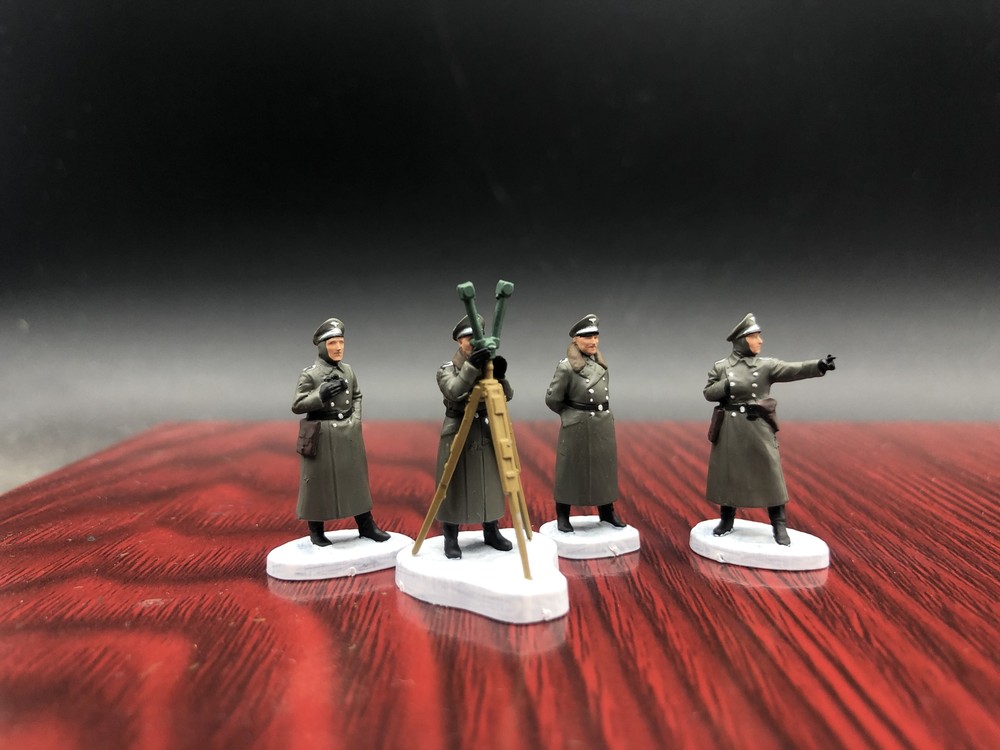 1/72 4Pcs German World War II Command Officer Model Green