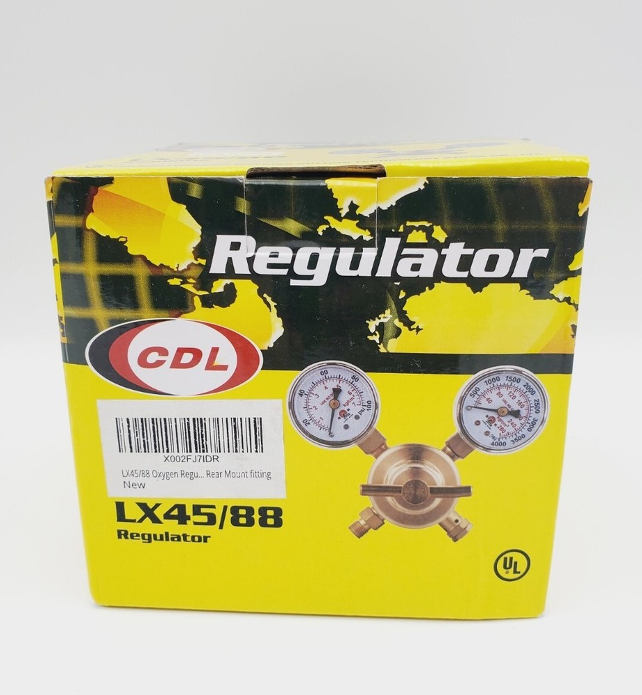 LX45/88 Acetylene Regulator CGA200 Rear Mount fitting