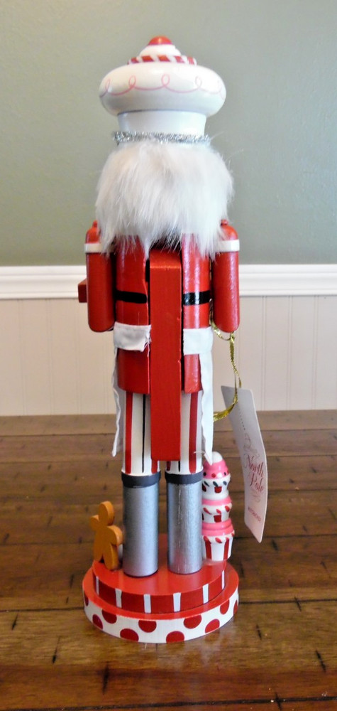 Vintage North Pole Trading Co. 14" Chef Baker Nutcracker with Tag - Read