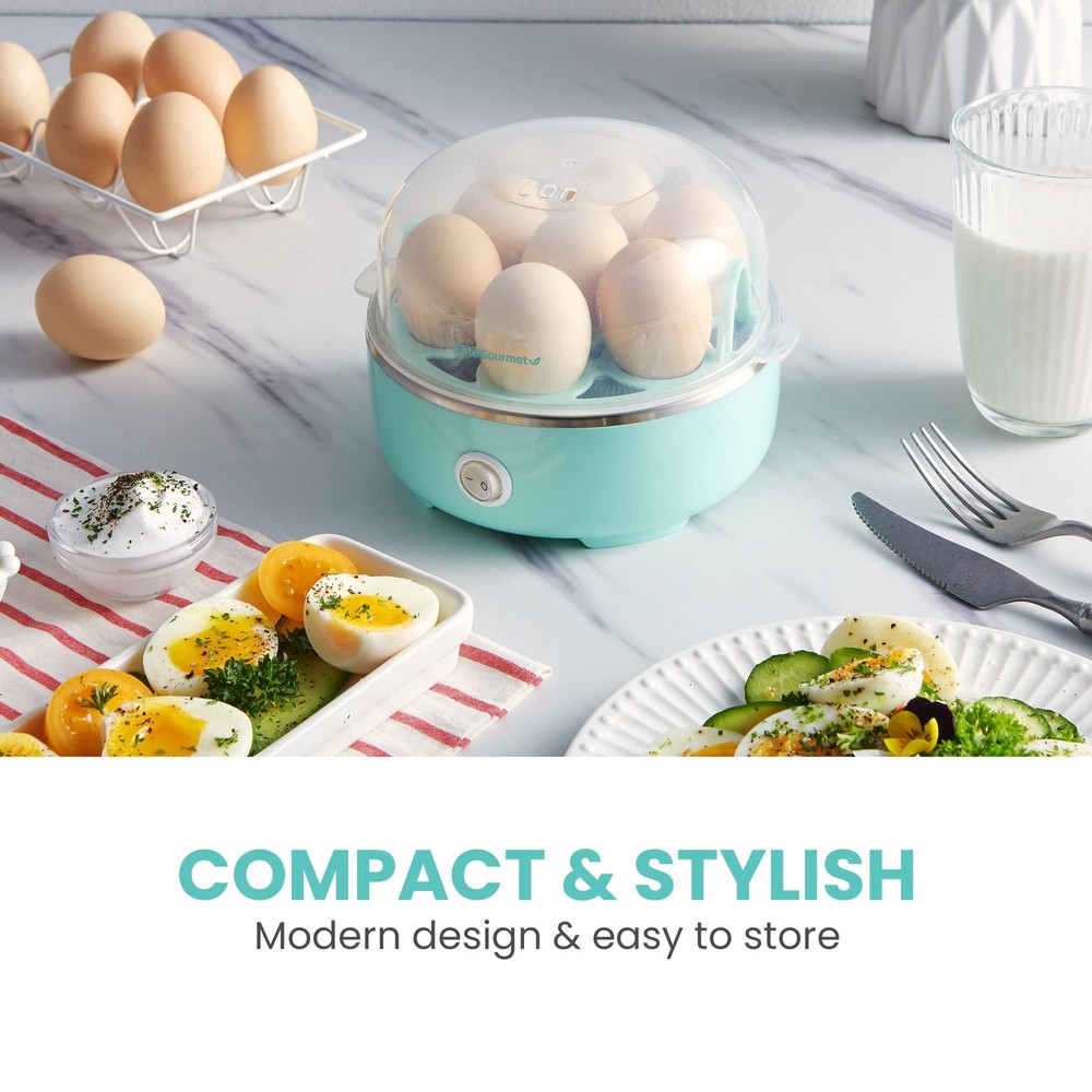 EGC115M Easy Egg Cooker 7-Egg Capacity, Soft, Medium, Hard-Boiled Egg Cooker ...