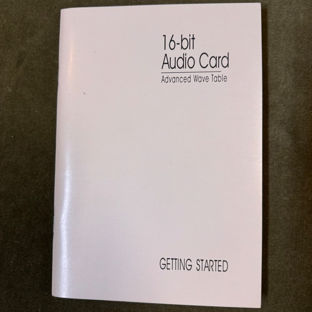 16-bit Advanced Wave Table Audio Card & 16-Bit Audio Card Get Started Booklets