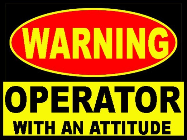 warning operator w/attitude, CO-4