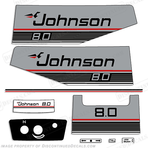 Fits Johnson 1988 8hp Decal Kit