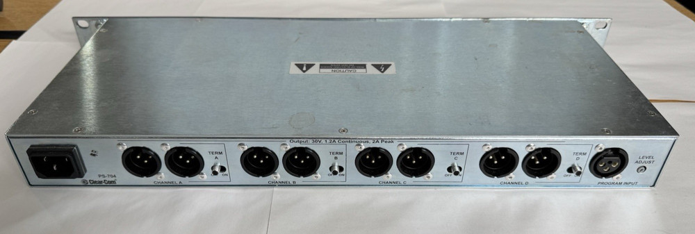 Clear-Com PS-704 4-Channel Intercom Power Supply - Good Working Condition
